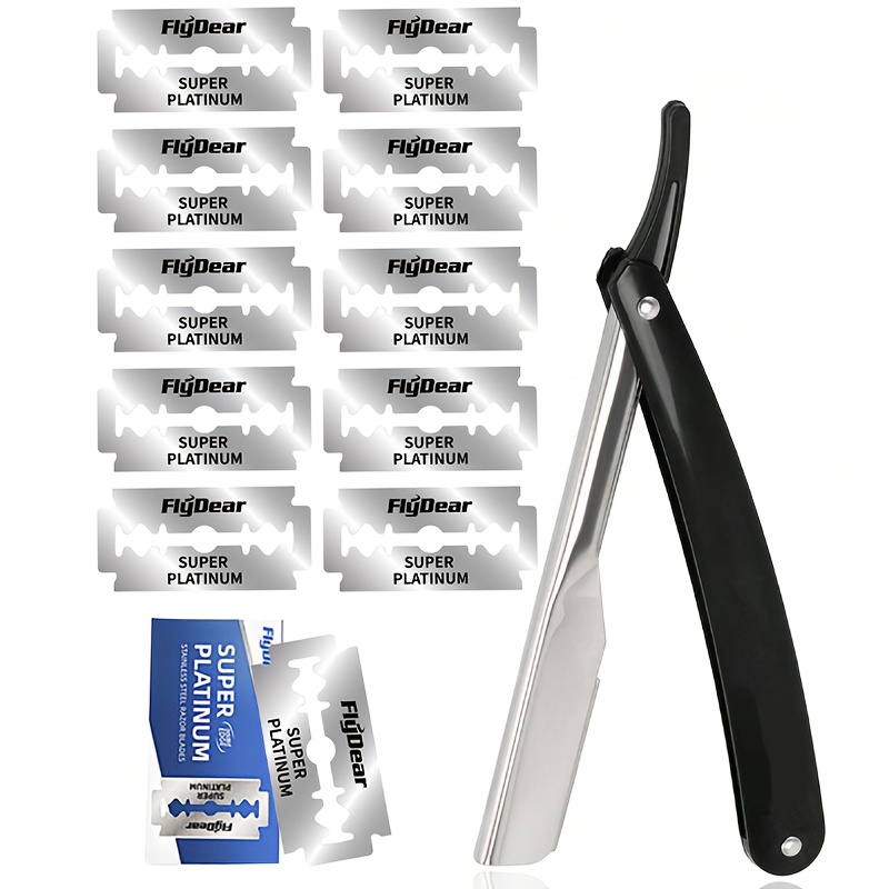 mens and womens home and   use straight razor set including folding straight razor and ultra thin   steel double   blade