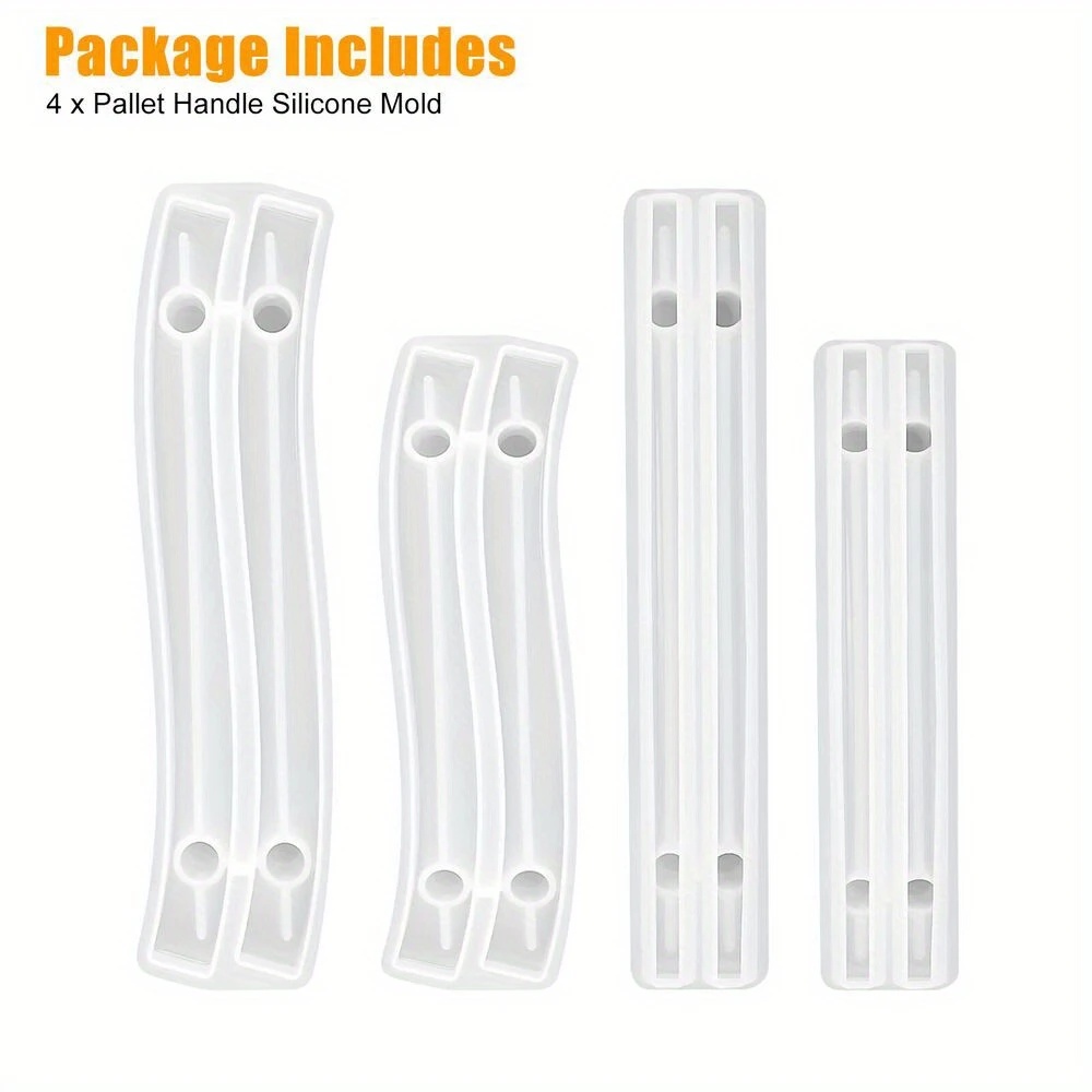 TEMU 4 pezzi/Set, Stampi in resina per maniglie per vassoi, Stampi in silicone per per ante di armadietti, Decorazione per maniglie per , Regalo, per