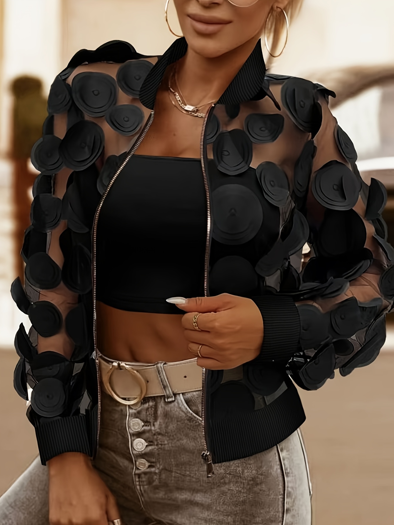 新作タグ付きsold out aere sheer jacket beige Sheer Jacket