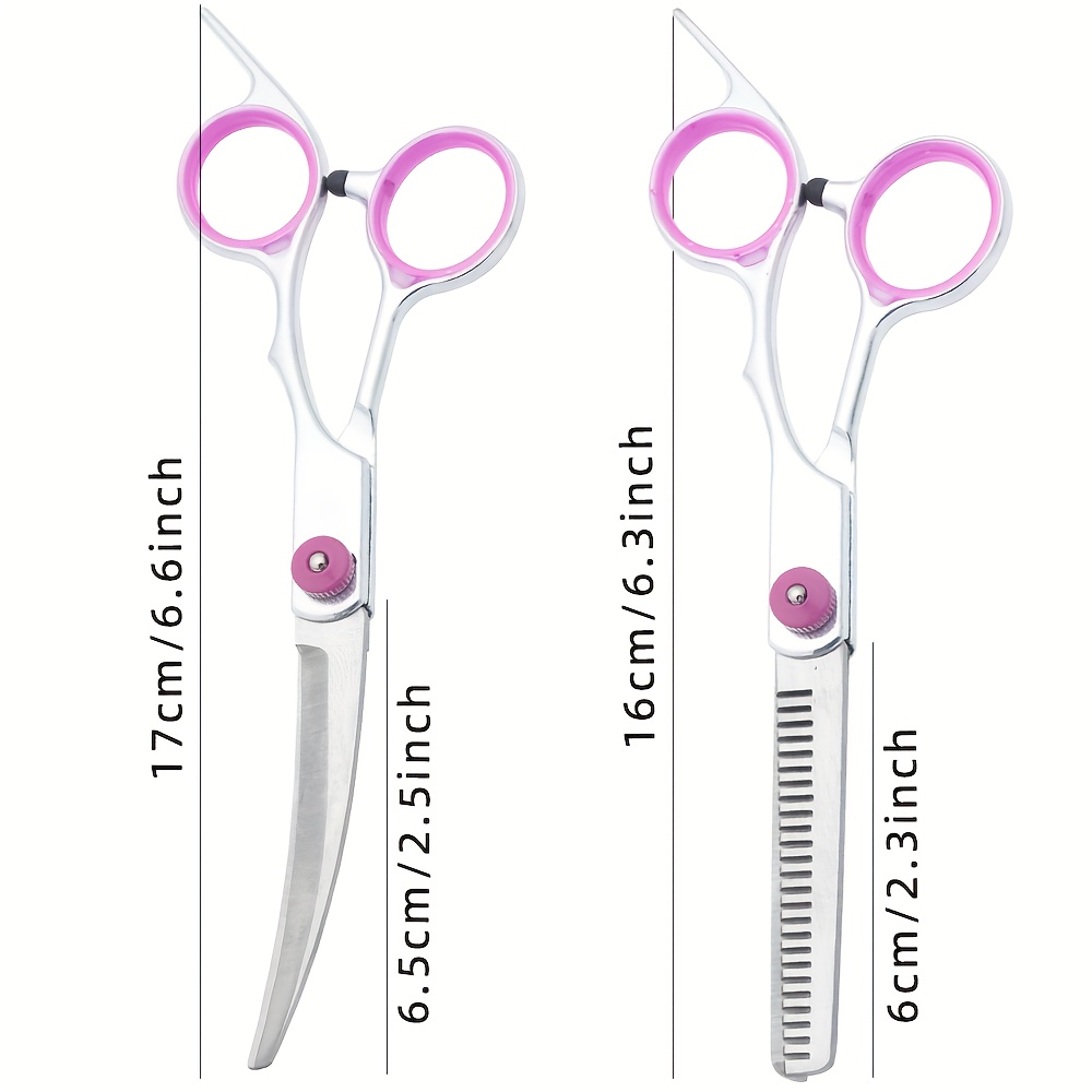 two pet grooming scissors cat and dog hair trimming curved scissors thinning scissors pet grooming scissors dog grooming scissors cat hair trimming tools Product details 2