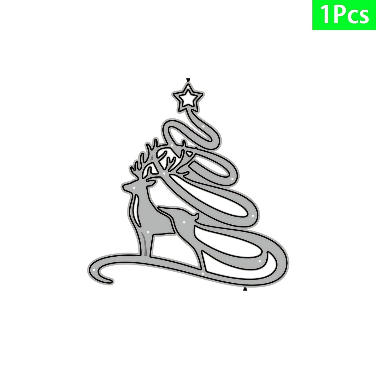 TEMU 1pc Matrices de découpe en métal Arbre de Noël Étoile, Matrices de découpe pour loisirs créatifs de scrapbooking, Gabarit de gaufrage pour