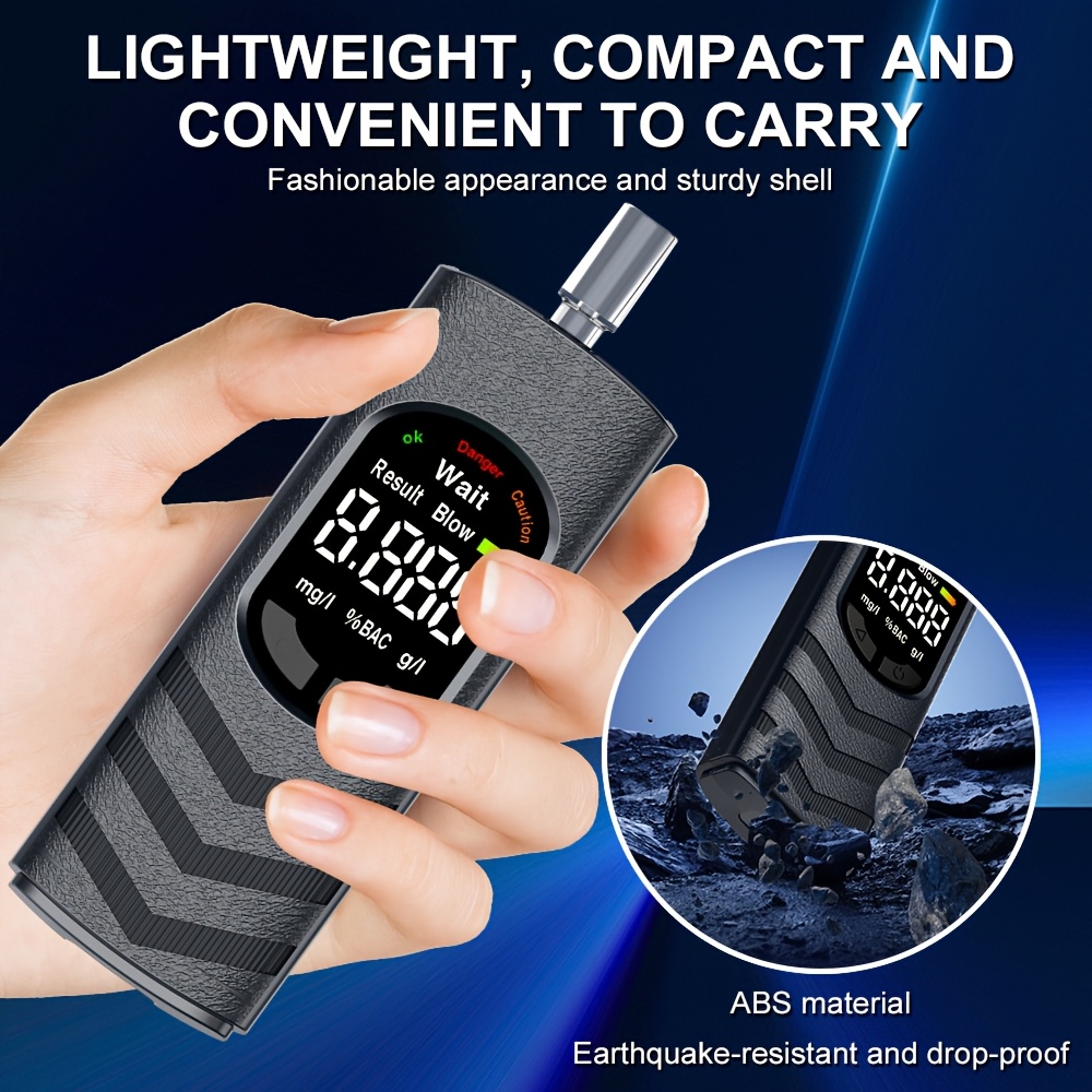 Digital Automatic Alcohol Tester, Professional Breath Alcohol Detector, Rechargeable Breath Alcohol Measuring Device, Alcohol Measurement Tool with LCD Display, Accurate And Sensitive, Continuous Monitoring - Image 10