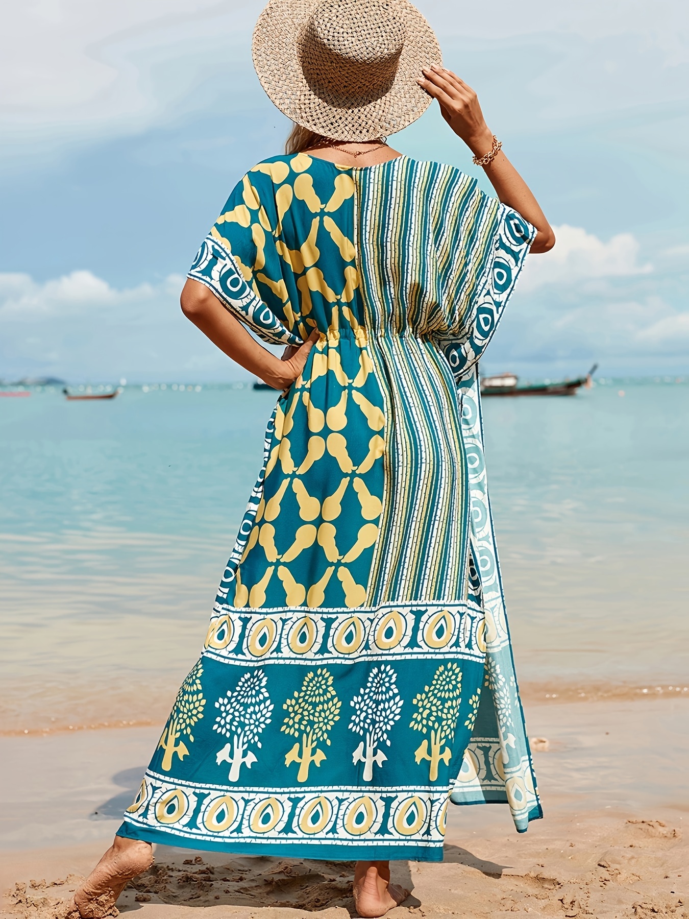 Caftan Para Playa Caftán Kaftan Playa Shein Vestidos Sueltos De