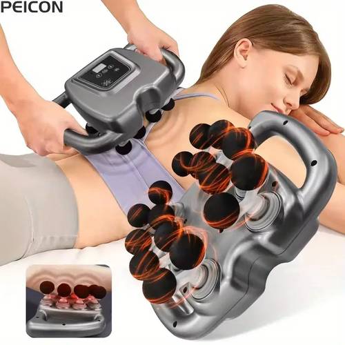 16 drive fascia gun muscle massager gun 9 gears high frequency neck shoulder waist massage machine hands free professional deep tissue fascia massage gun vibrating gun for legs waist back neck