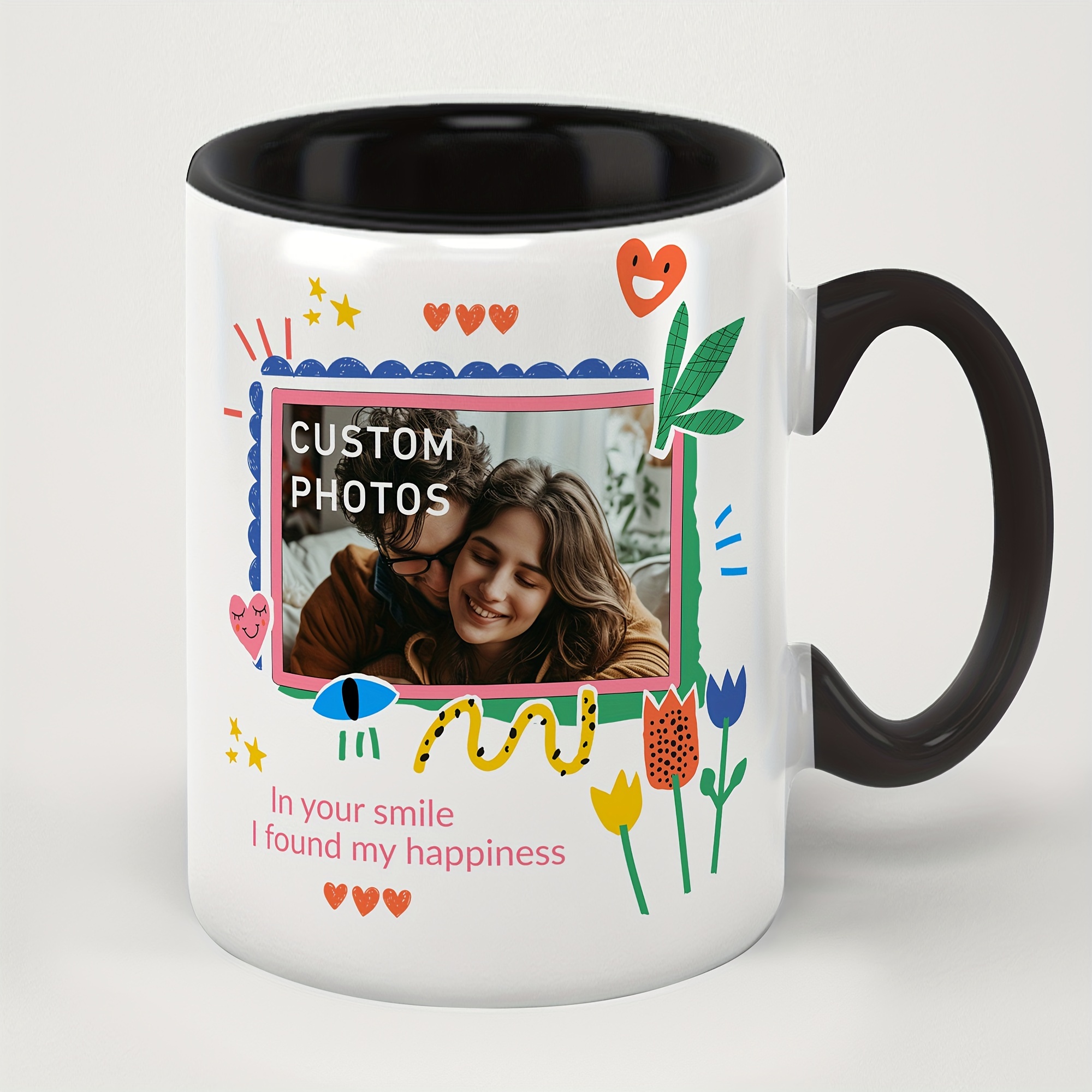 Tazas de café con foto personalizadas, taza personalizada con texto de  imagen, haz tu propia taza, taza personalizable de 11 onzas con imágenes,  taza