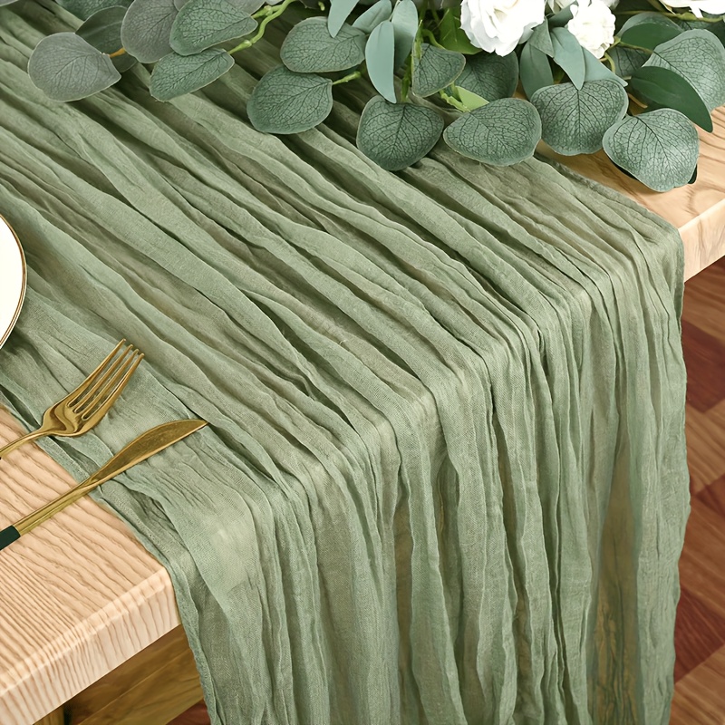 Sage Green Table Runner - Temu