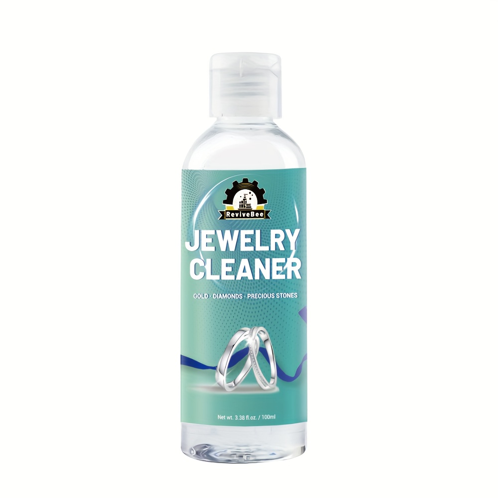 TEMU 100ml Jewellery Cleaner, Ultrasonic Cleaner Solution - Jewelry Cleaner For Golden, Silvery, Non-porous Precious & Semi-precious Jewelry 3.38 Oz,