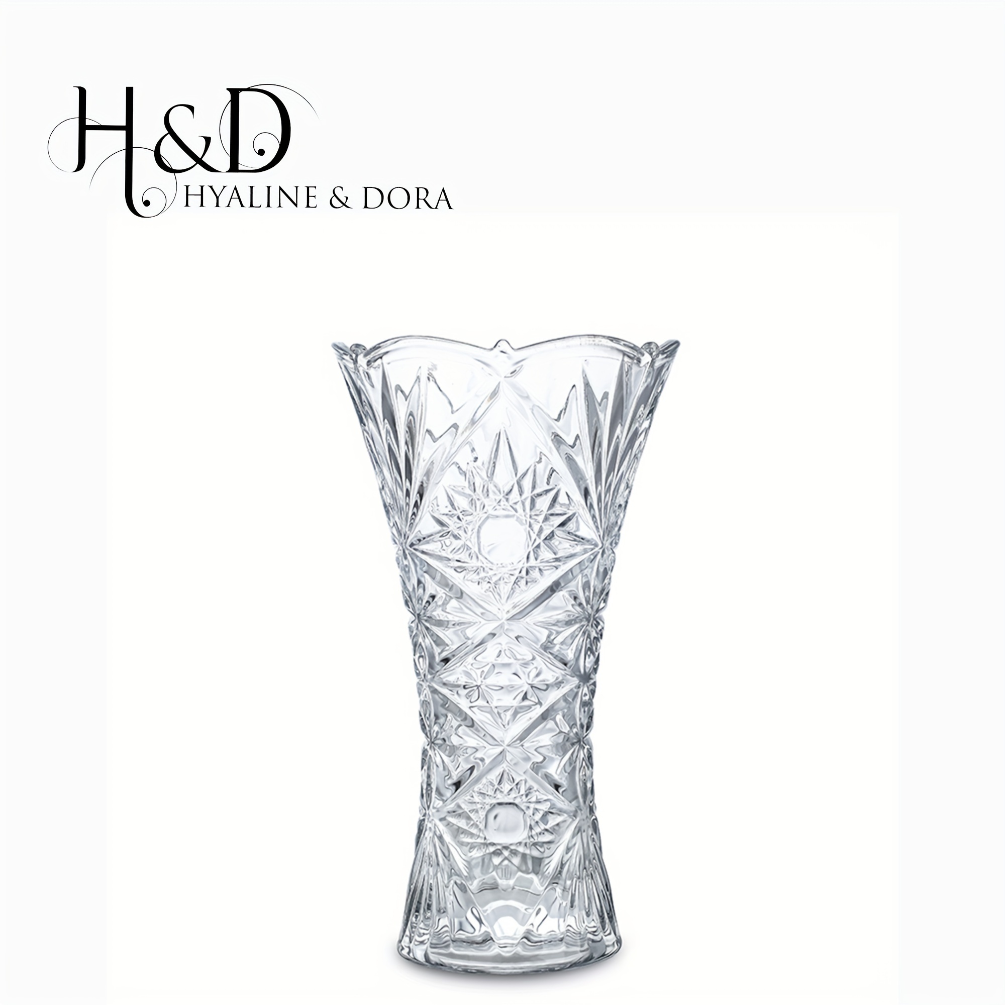 

H&d & 9.2'' Clear Vase, Vase, Glass Flower Vase Thickening Suitable For Centerpieces, ,