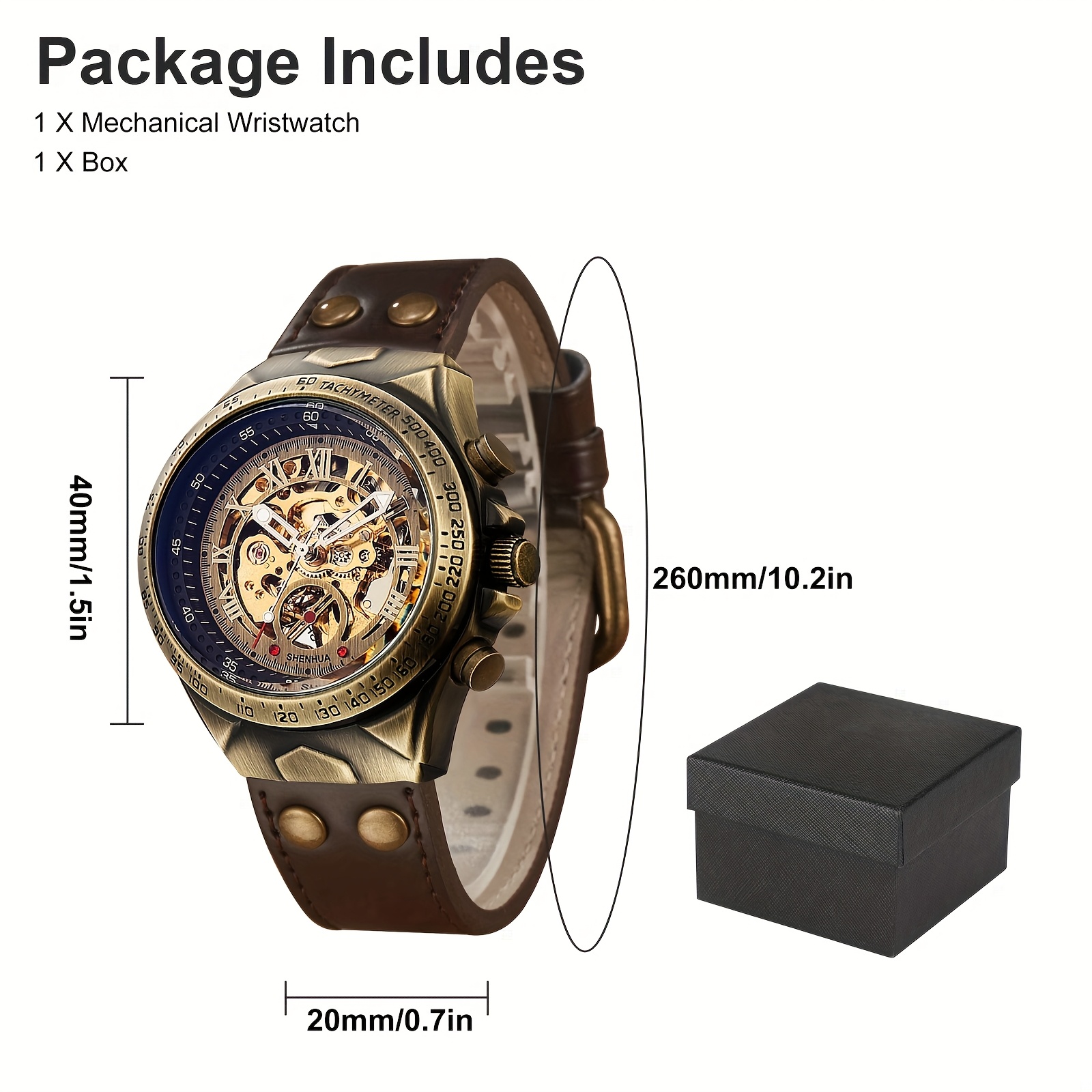 1 Men'S Automatic Mechanical Watch - Classic Hollow Dial Retro Luxury Watch with Exposed Skeleton Movement, Golden-Tone Hands & Roman Numerals, Precision Timekeeping, Durable Silicone Strap - Ideal Gift for Men, Christmas, Birthdays