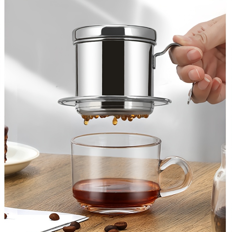 Vietnamese Coffee Maker Filter Set | French Press Style Coffee Filters Pour Over Dripper Portable Makers Reusable Large 15oz 1