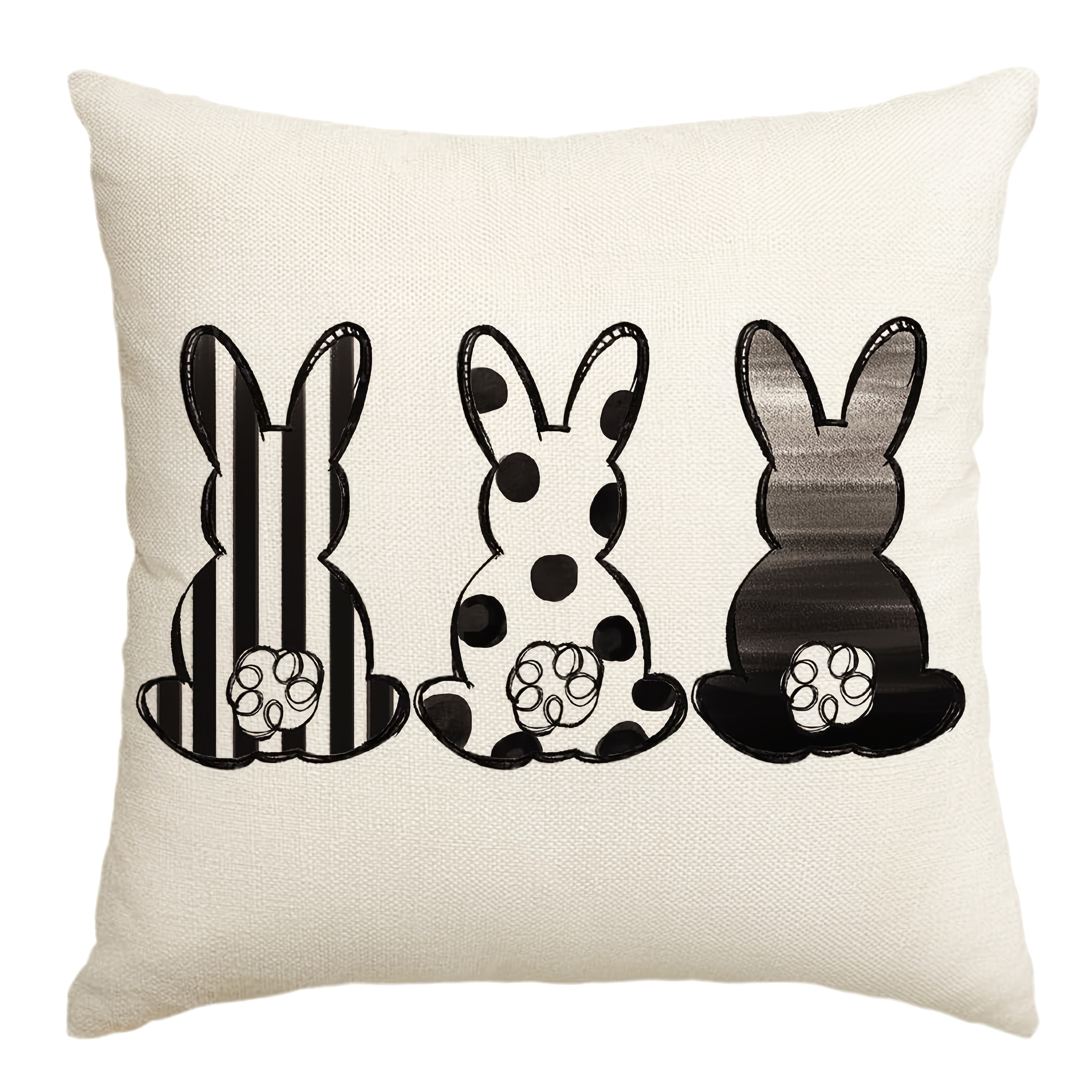 

1pc, Linen Easter Pillowcase, , Spring, Holiday, Party Pillowcase, Sofa Decoration, Sofa, Single Sided Printing, No Pillow