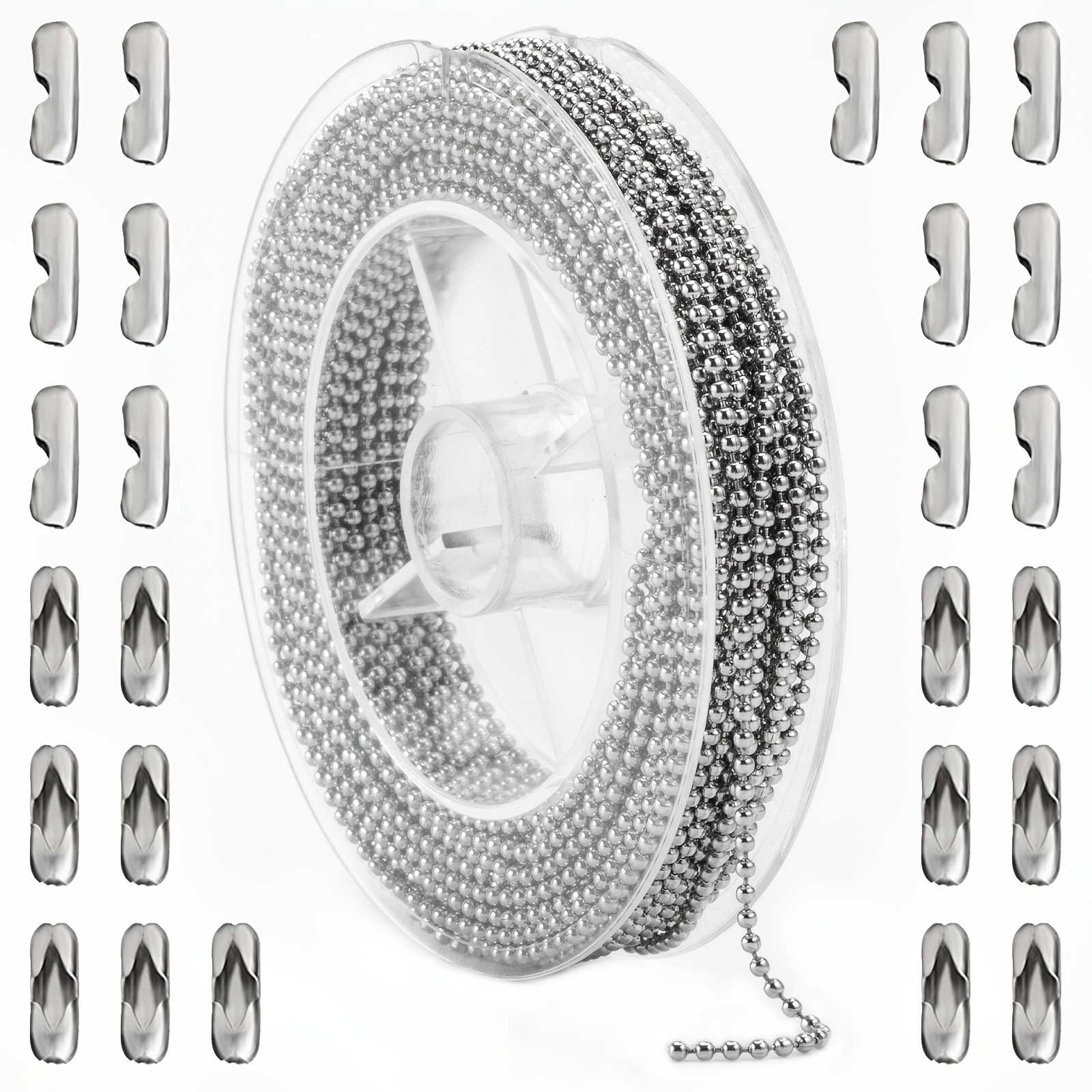 Image of Chains For Jewelry Making, 33ft Jewelry Making Chains For Necklace With Open Jump Rings And Lobster Clasps For Diy Necklace Bracelet Anklet In Golden And Silvery