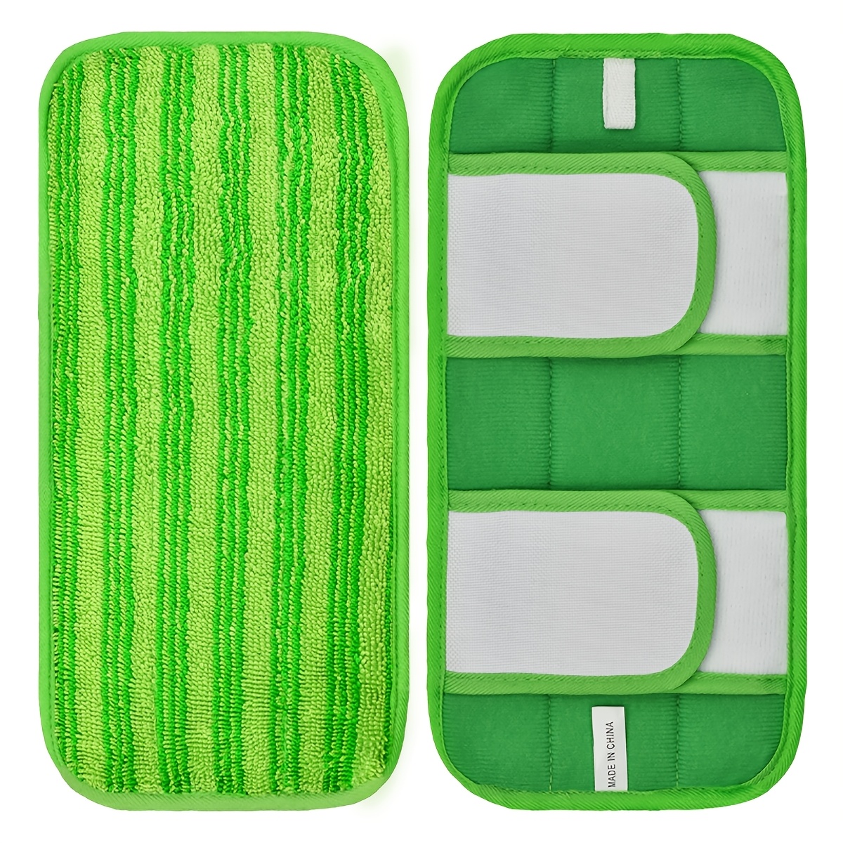 Yuunaie 2pcs Hanging Bag Mop Replacement Pads Compatible With Sweeper Mop Easy To Assemble Dust Cleaning Washable And Reusable Mop Refill For Kitchen Bathroom Tile Cleaning Additions Blue Green Purple