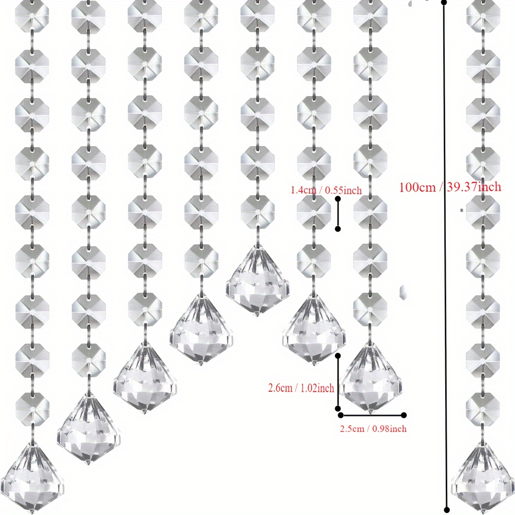 Acrylic Clear Garland Strands Hanging Chandelier Bead Chain - Temu