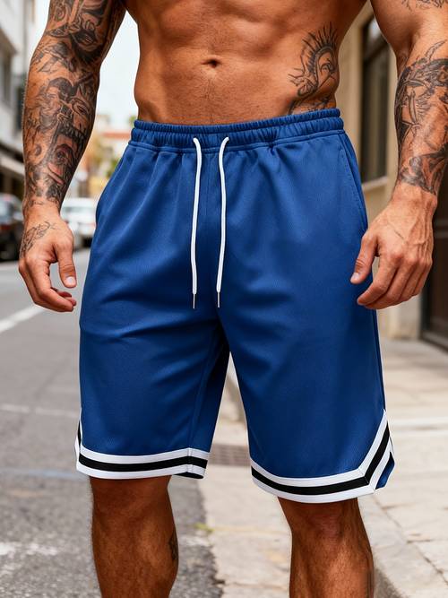 mens sports shorts for basketball and running loose fitting breathable casual shorts