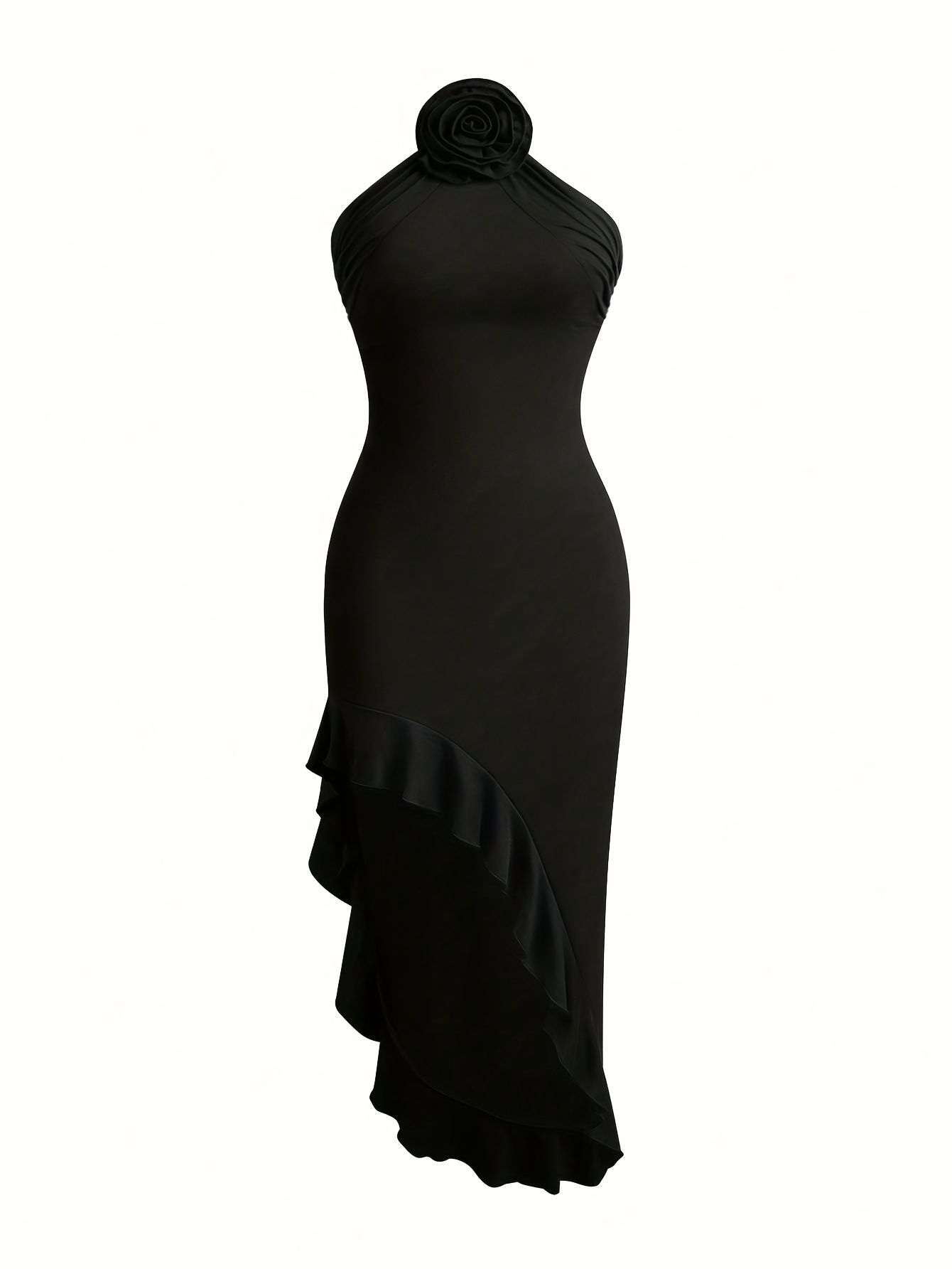 elegant black halter embellished fitted fishtail - Temu Mauritius