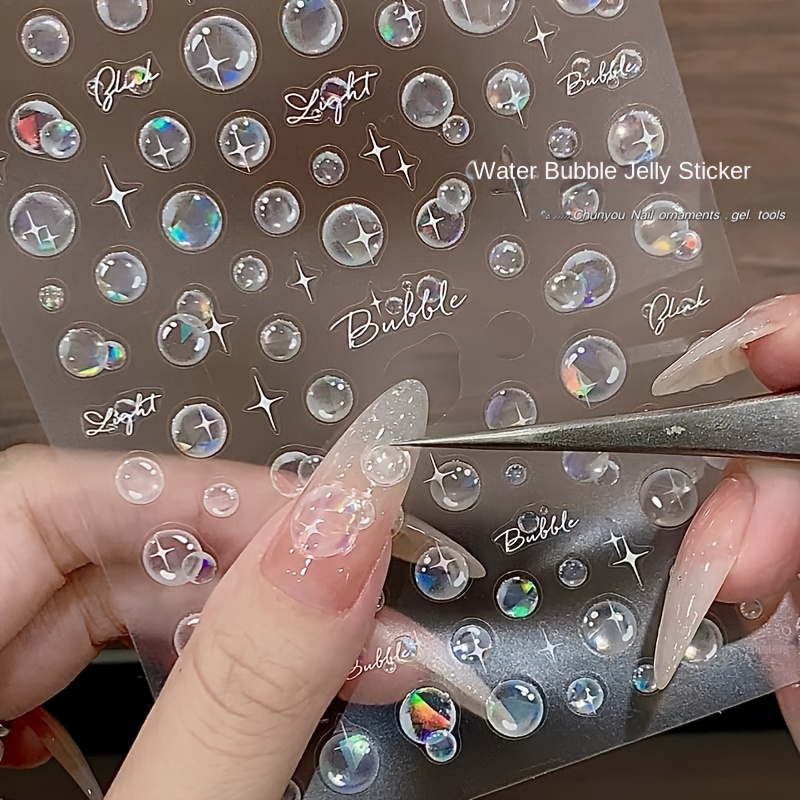 

Dolphin & Bubble Nail Art Stickers - , Self-adhesive Decals For Diy , Women And Girls