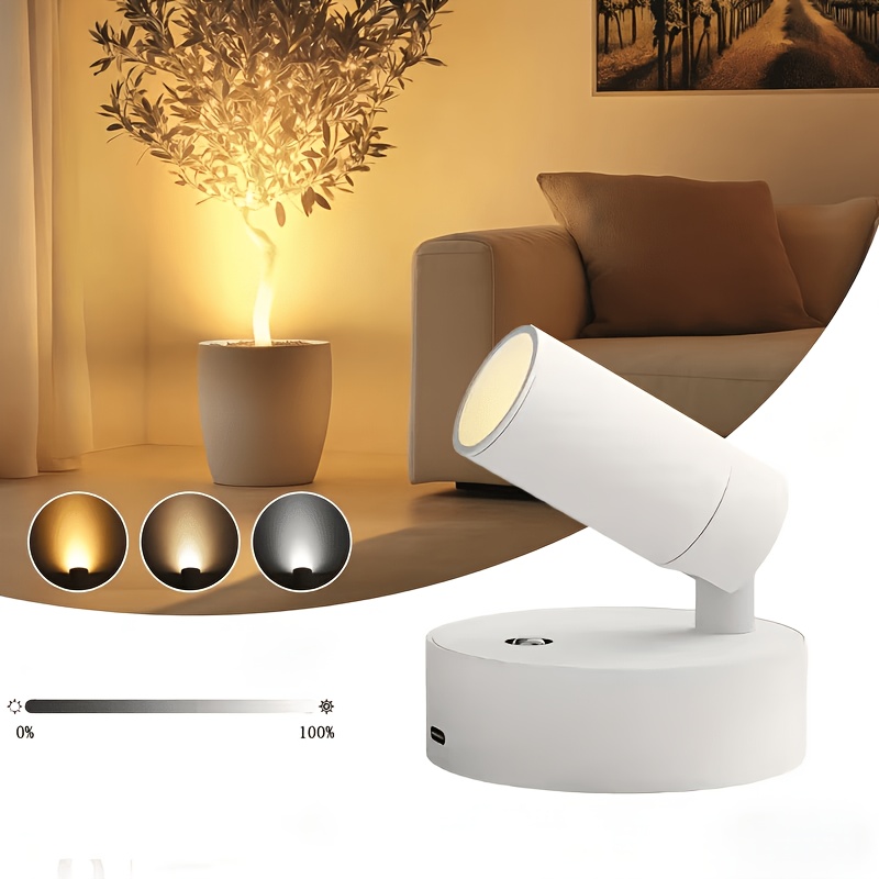 three color temperature wireless spotlight with motion sensor adjustable warm cool neutral colors led wall lamp magnetic high   sensor light battery powered wall lamp usb rechargeable indoor spotlight