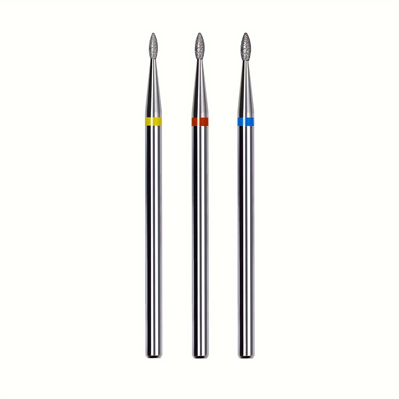 

Nail Drill Bits 1pcs - Flame Torch Shape Diamond Sand Plated Mini Burr For Dead Skin Removal, Manicure Tool Unscented