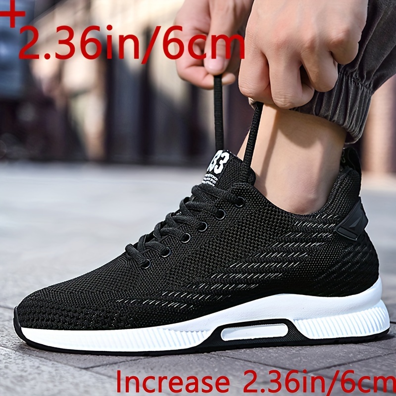 *'s Breathable Mesh Sneakers Casual Lace-Up Running Shoes with  Invisible Height Increase, Comfortable Durable for