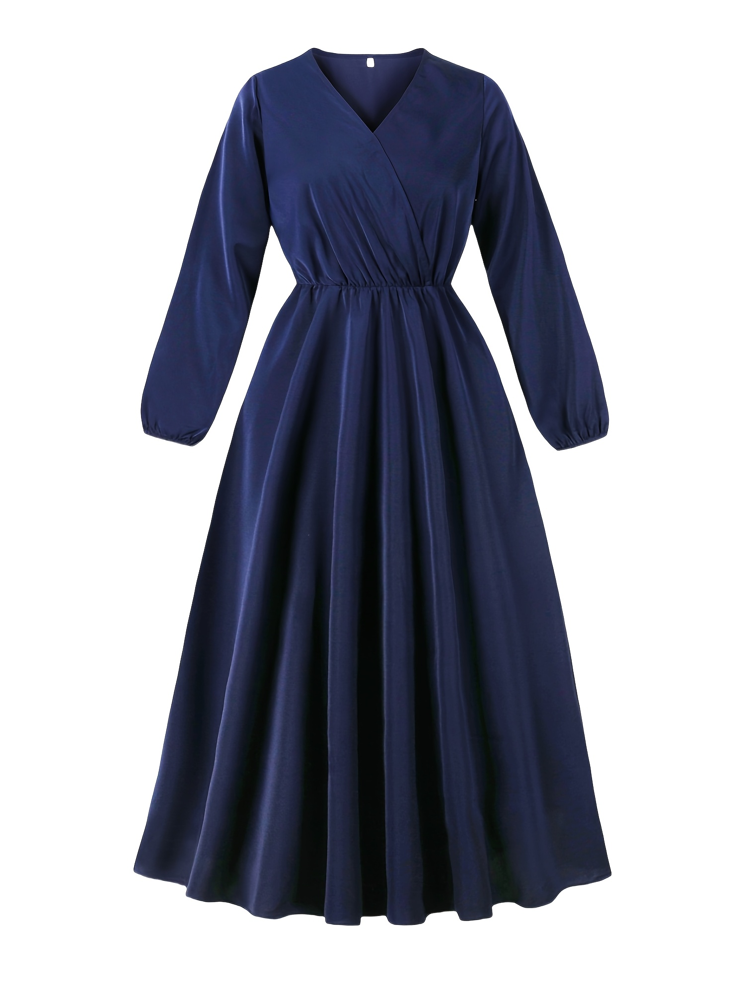 chic women' neck long sleeve dress - casual a-line, knee-length with  lantern sleeves, spring & fall - women's clothing - Temu