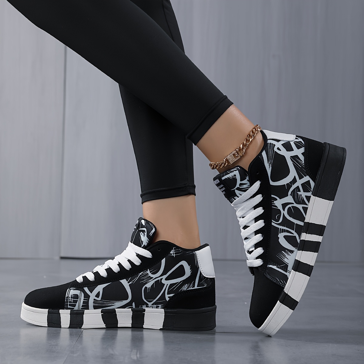 Women's High-Top Color-Block Slip-On Sneakers
