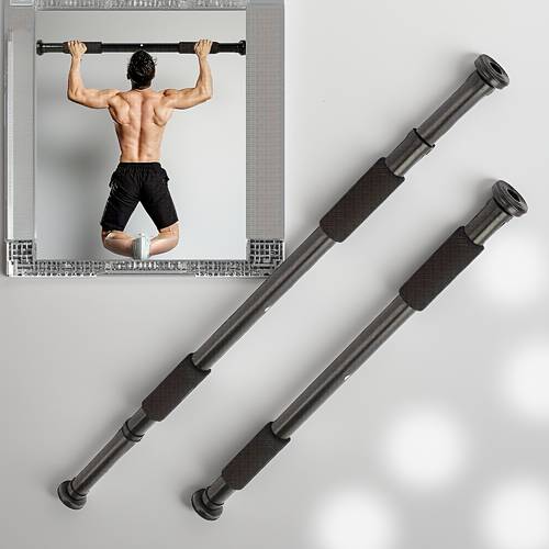 an upper limb exercise pull up bar black no drilling installation adjustable carbon steel for christmas and thanksgiving gifts