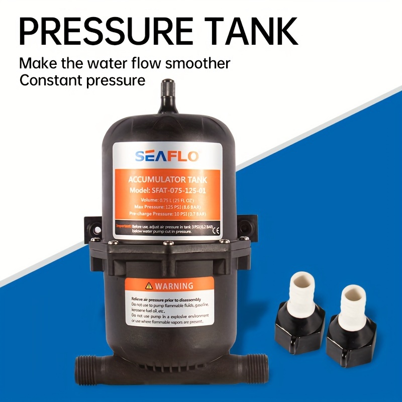 

Rv Water Pump Accumulator Tank - Iron Construction, Pressure Constant, For Interior Decoration And External Expansion - No Battery Needed