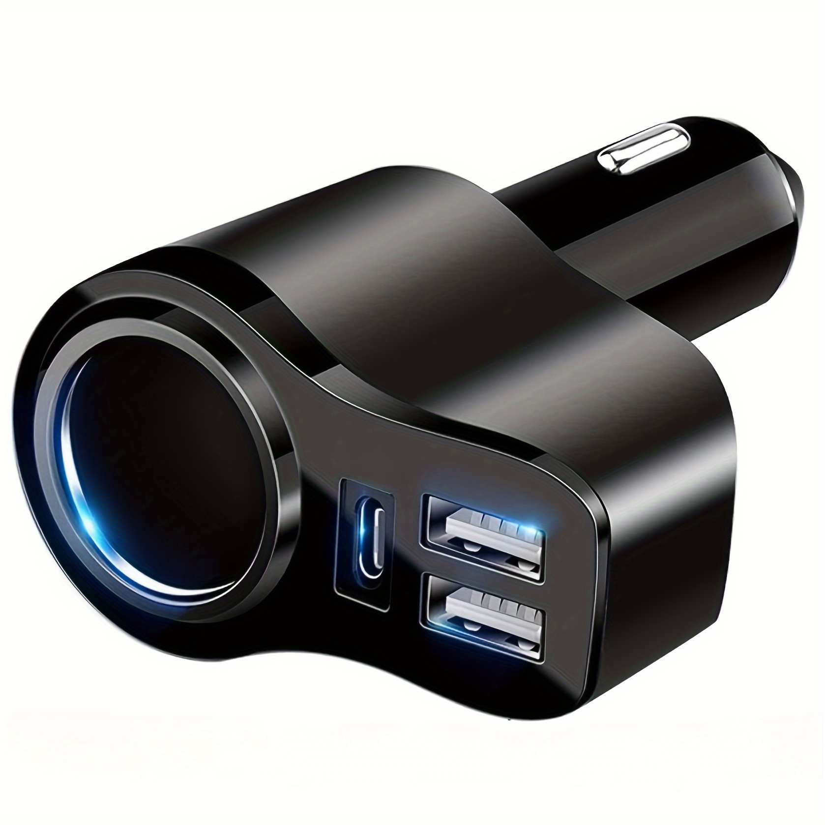 Accesorii Telefoane - Încărcător Auto USB-C 4 în 1, 47W, 4 Porturi (USB + USB-C), Încărcare Rapidă pentru Mașină