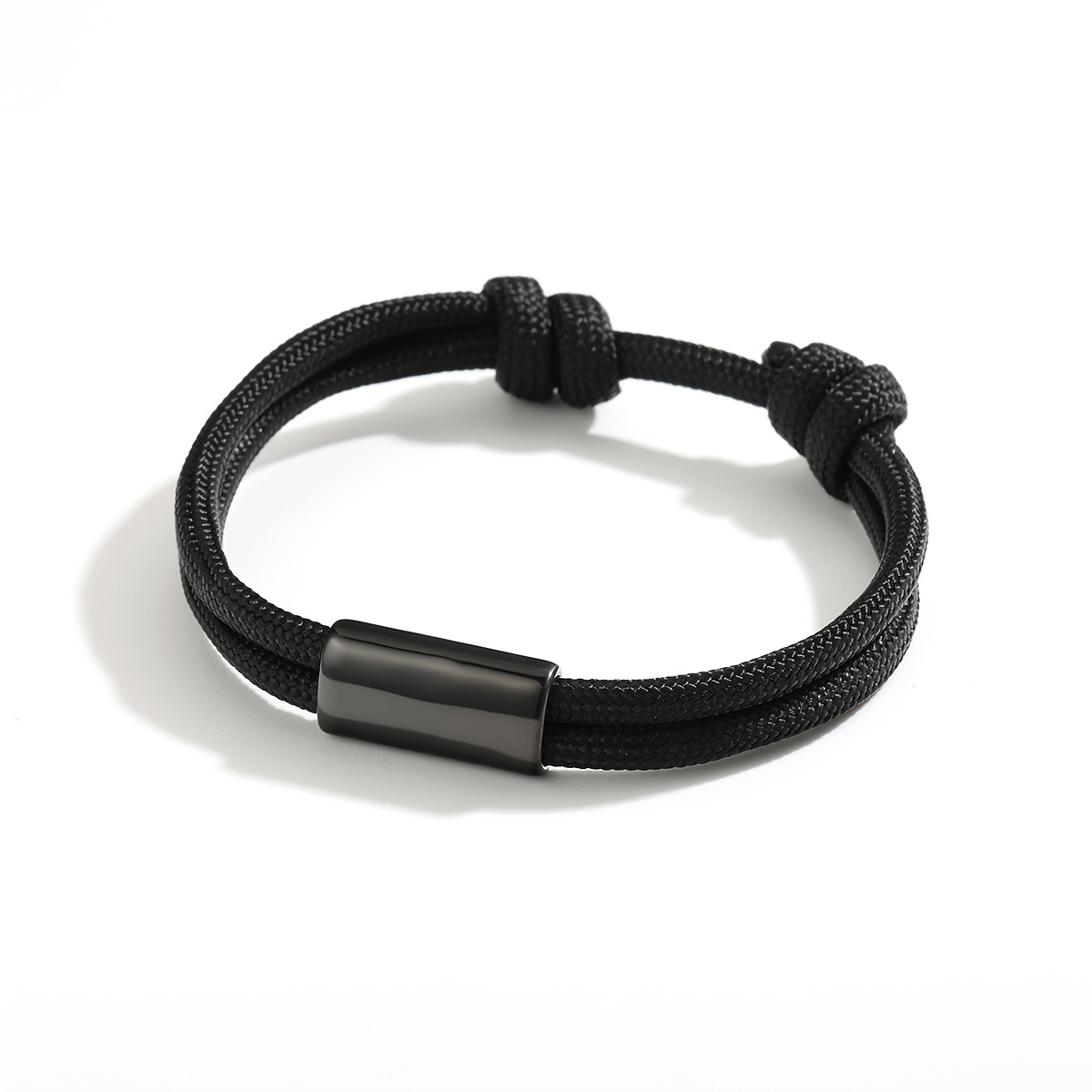 TEMU 1 pulsera personalizada para hombres, pulsera de cuerda personalizada, grabado personalizado, pulsera para , pulsera unisex, regalo de Navidad,