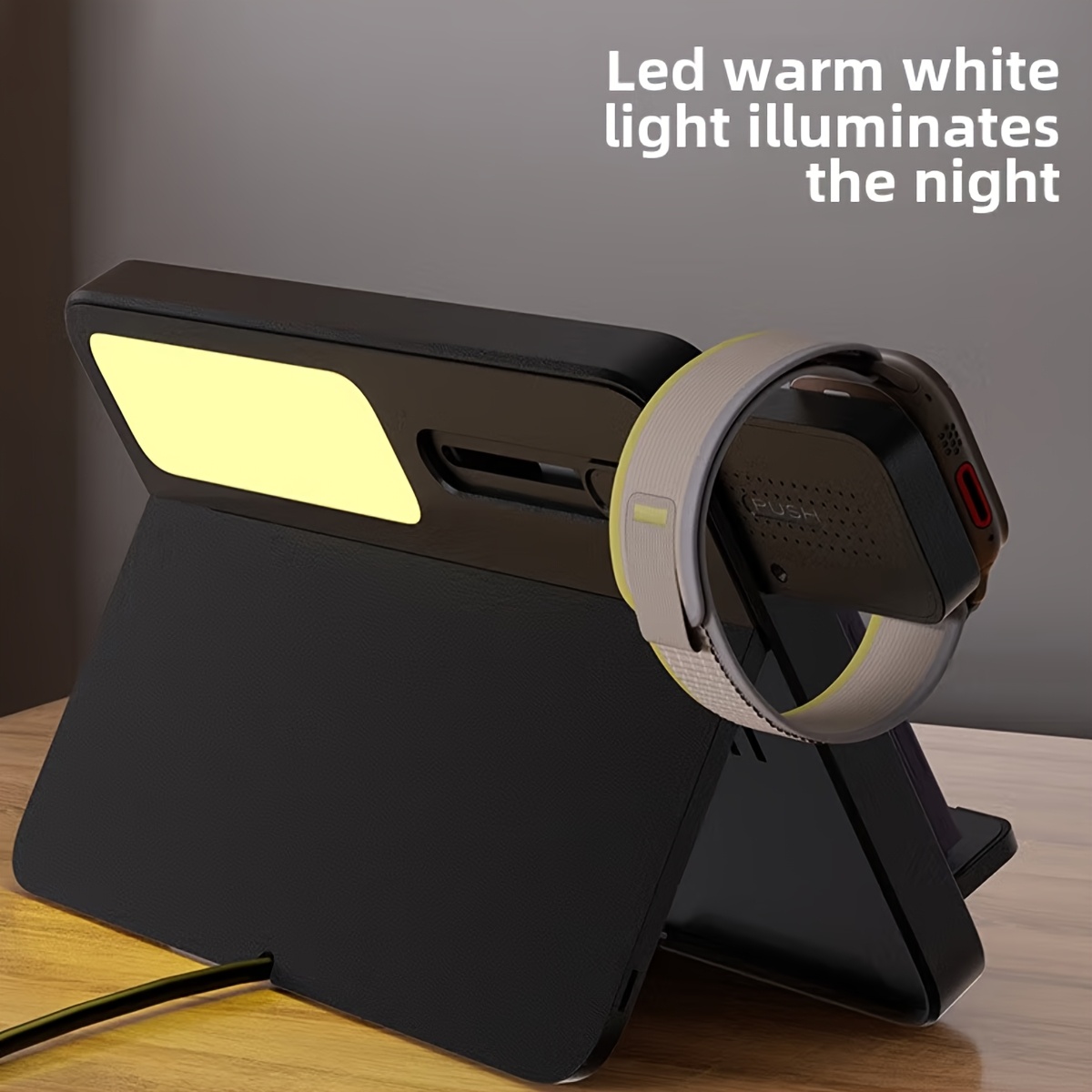 The New Magnetic Three-in-one Dual Mobile Phone Wireless Charger Is A Foldable Magnetic Wireless Charger That Charges Instantly When Placed In The Charger. It Supports Charging Two Mobile Phones At The Same Time. Smartphones/smart Watches/wireless