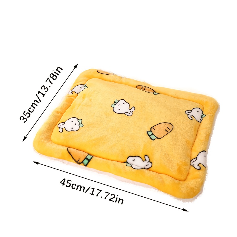 extra warm winter plush pet mat thick soft cushioned bed with cute non slip washable small animal mattress for cats rabbits small dogs easy clean indoor outdoor use 45x35  7x13 8in 3 colors ideal gift for pet lovers Product details 5