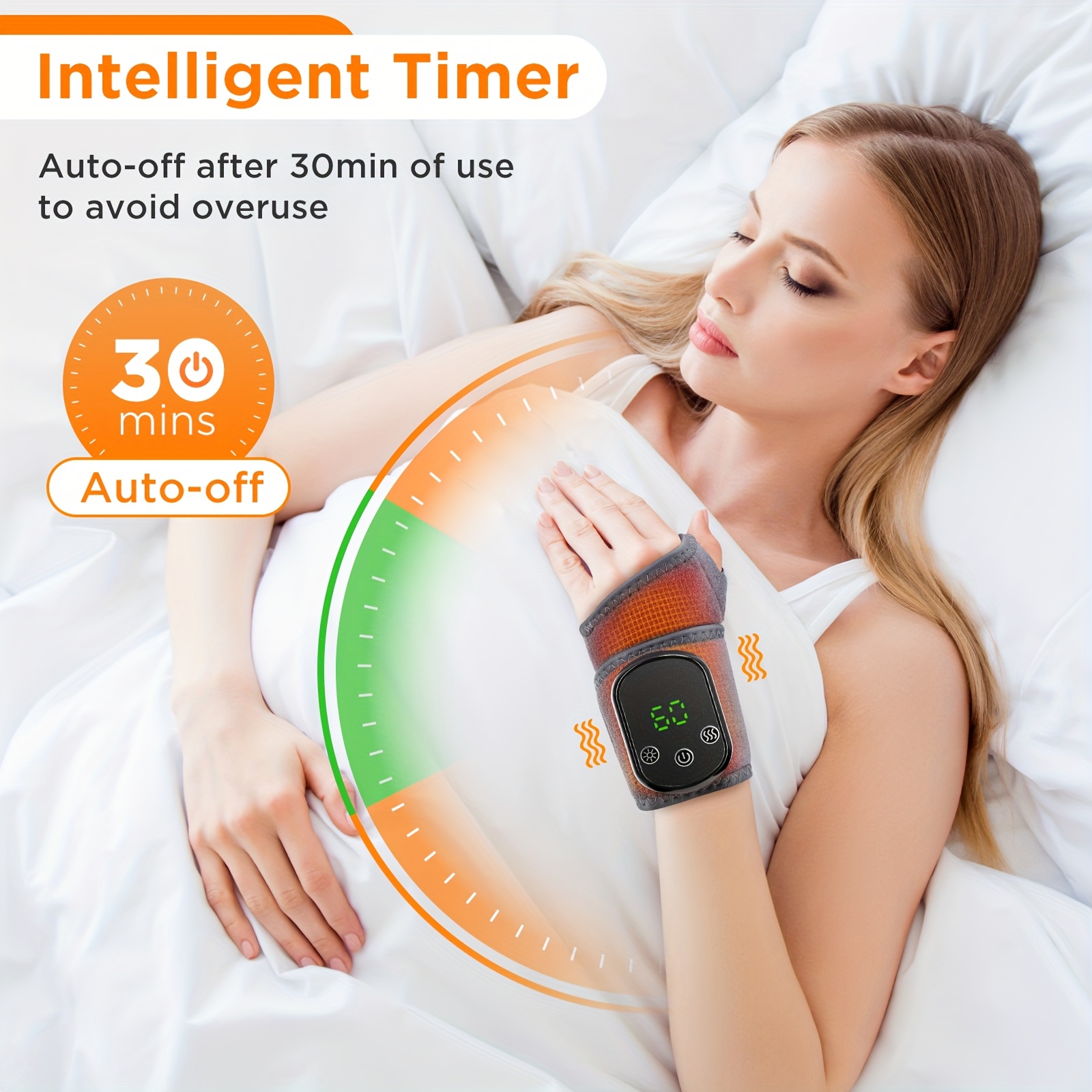 heating pad with vibrating massage 3 Gears Electric Period Heating Pad Women Vibration Massage Belt Waist  Massager Menstrual Cramp Relax Warm Period Pads Reusable main image 0