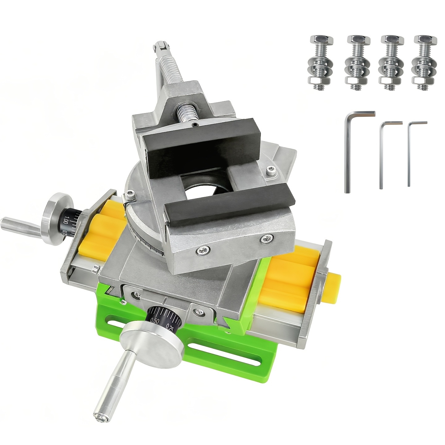 Image of Allsome 2-in-1 Milling And Drilling Precision Vise With A Swivel Base, Made Of Aluminum Alloy, Designed As A Compound Worktable