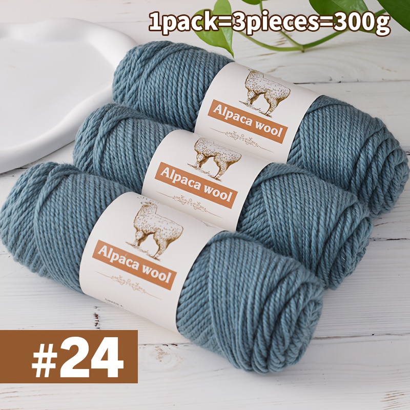 3 Pack 300g 100%alpaca Yarn | & Luxuriously Warm Hand Knitting Crochet Yarn | Non-itchy, Breathable, Skin-friendly | Perfect For Sweater, Cardigan, Shawl