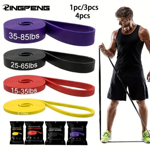 bande de 1pc/3pcs/4pcs, bande détirement adaptée à lintérieur et à lextérieur, bande dexercice pour hommes et femmes, étirement corporel, entraînement musculaire