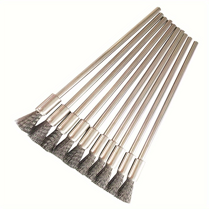 10cm/3.94inch Extended Wire, Clean End Brush Pen Wire, Brush Rust Paint Remover For Drill Bit Polishing Rotary Tool, 3mm Accessory