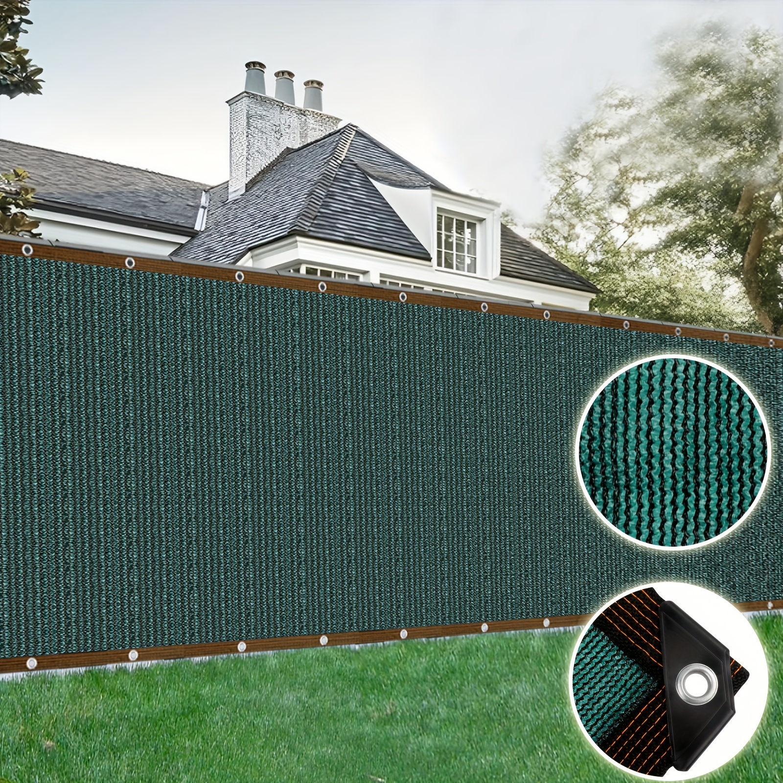 

1pc Privacy Screen Fence With Grommets, 80% Blockage Fencing Mesh Net Cover Sun Shade Cloth Outdoor Shade Sail For Outdoor Wall Garden Patio Yard Backyard