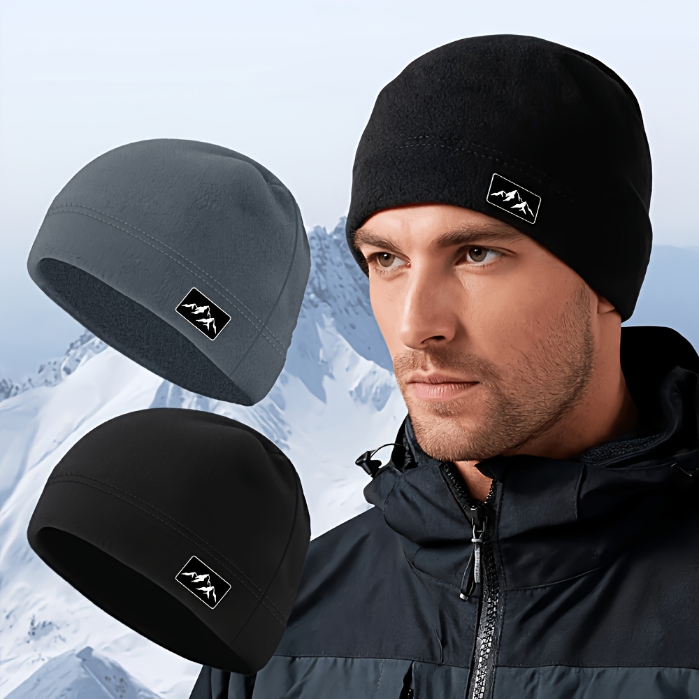 TEMU Bonnet doux en polaire, bonnet chaud et confortable, bonnet thermique léger pour hommes et femmes, casquette de sport de pour course, cyclisme,