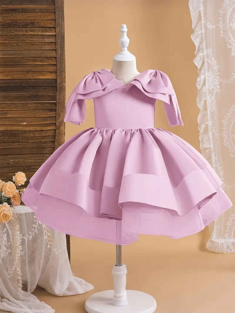 tween girl dresses elegant pink bow gown dress wedding prom - Temu tween girl dresses elegant pink bow gown dress wedding prom - Temu