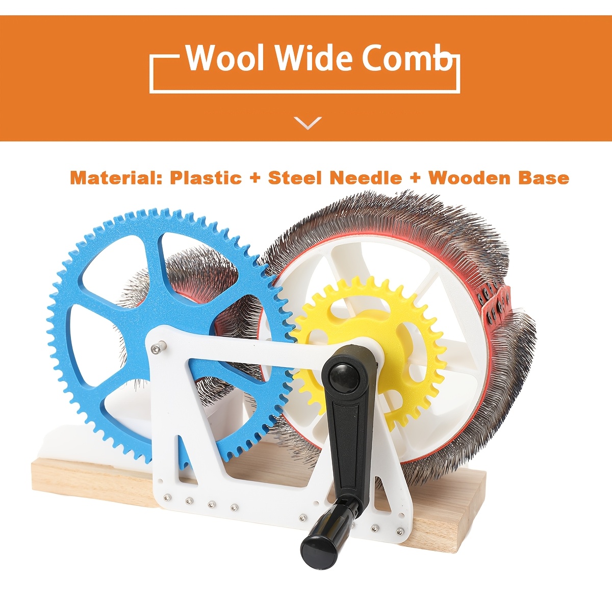 Machine For Wool, Including Combing And Tools For Projects, Blending, And Spinning, Designed For Wool Fibers And Felt Items