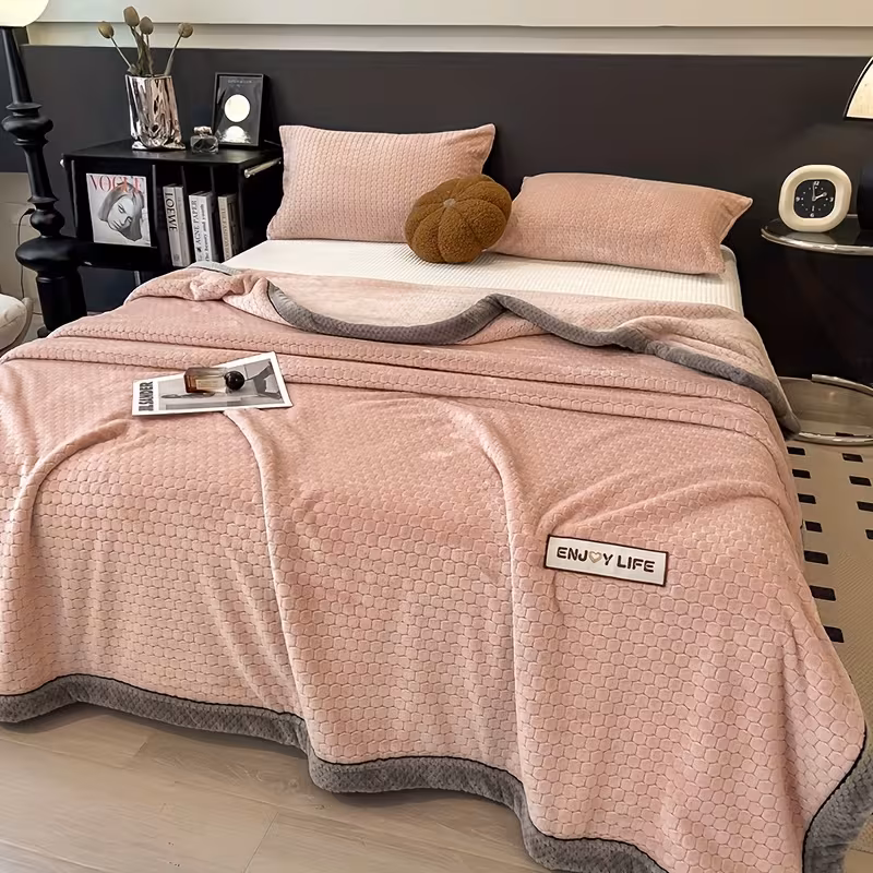 1pc luxury milk velvet blanket ultra soft plush winter bedspread cozy throw with football pattern machine washable for bedroom living room Product details 9