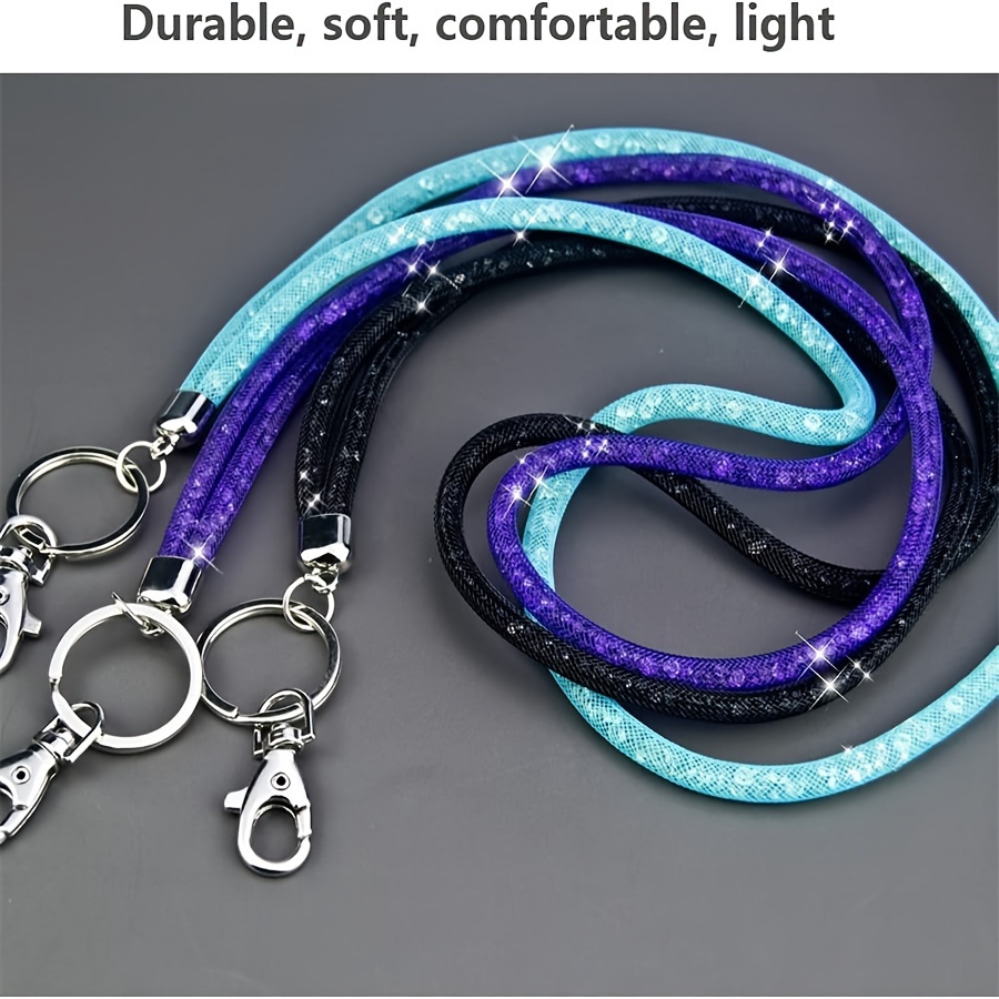 

Sparkling Rhinestone Fishing Net Lanyard - , Mobile Phone Neck Strap With Crystal Accents, , Flash, Hanging Rope