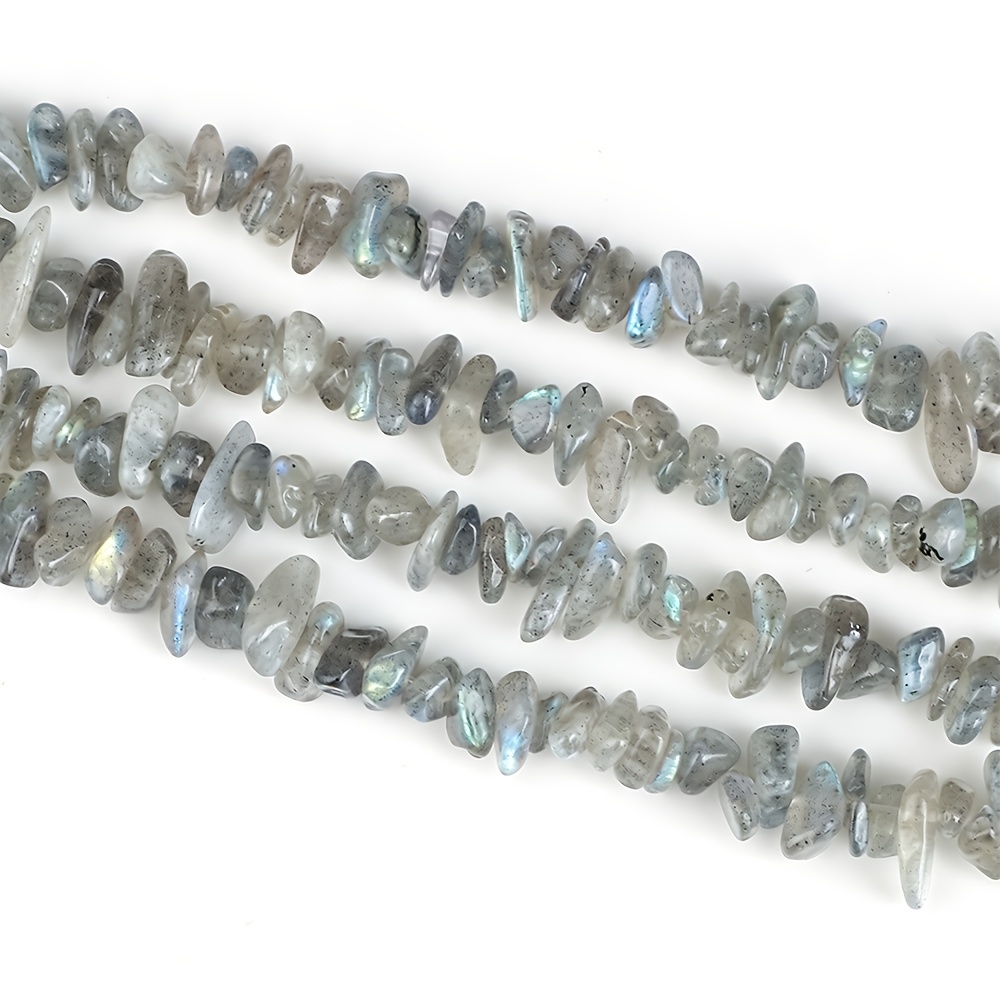 TEMU 1 pieza de cuentas de con artesanal - Piedras semiacabadas alargadas de piedra triturada, adecuadas para hacer pulseras y collares, manualidades