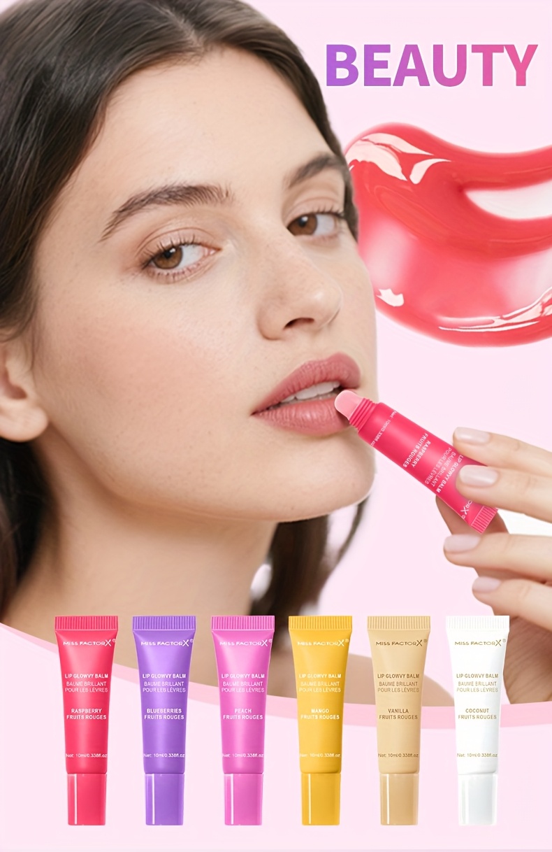24pcs/Box 6 Flavors Moisturizing Lip Gloss - Nourishing, Non-Greasy, Long-Lasting Shine for Dry Lips, Women'S High-End Gift Set
