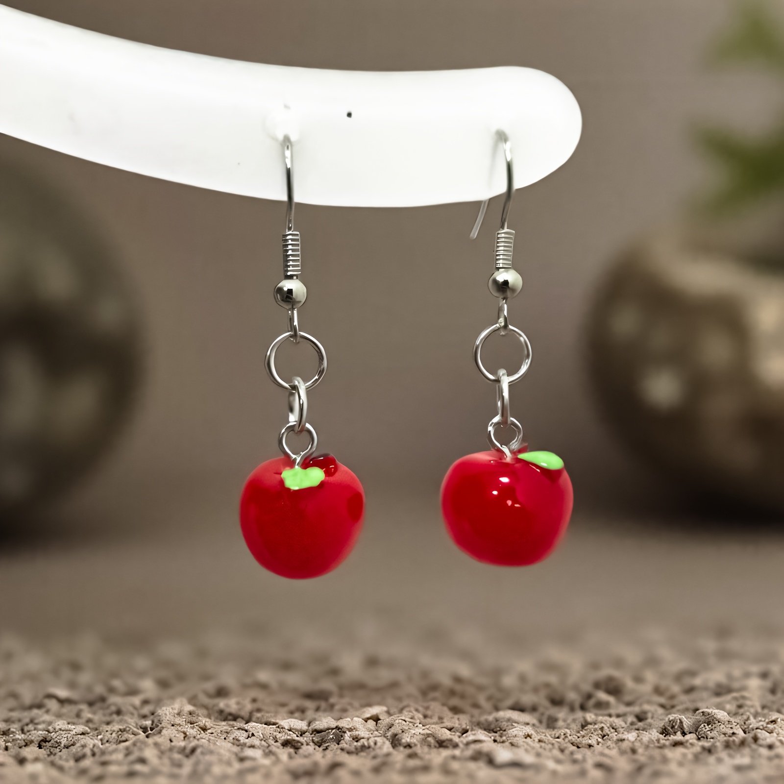 Whimsical Blueberry Dangle Earrings Realistic Resin Berries for Women