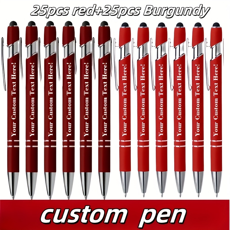 

50/100pcs Custom Metal Ballpoint Pen Set, Smooth Writing, , Ideal For Graduation, Back To School, Holidays, Birthday, Anniversary Gifts, Party Favors, Family, Friends, - No Battery Required