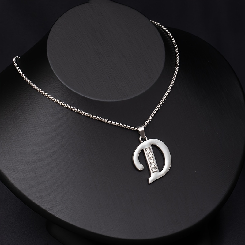 Simple Stylish Women's 26 English Letters Titanium Steel Necklace