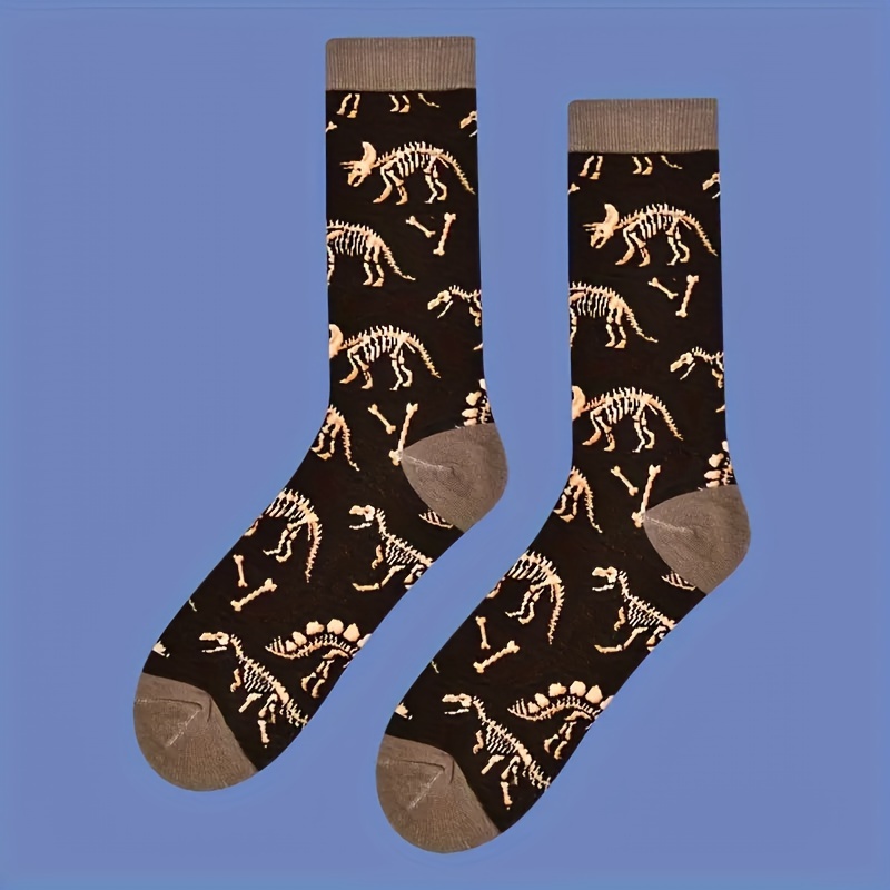 

Dinosaur Skeleton Socks - Comfortable, Breathable Polyester For All , Machine Washable