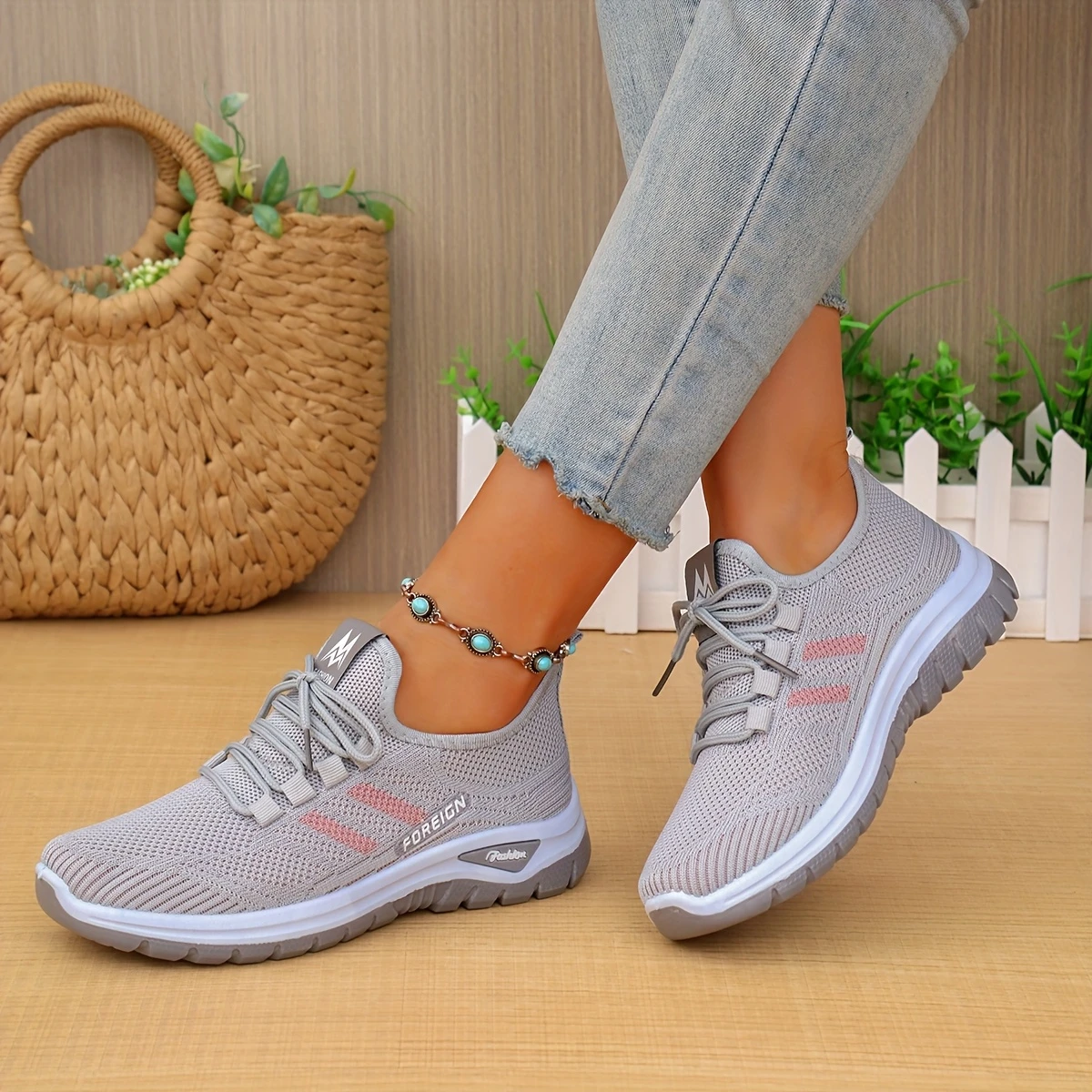 womens casual sports white sneakers a summer must have for featuring a cushioned flat sole for shock absorption slip on shoes are daily commutes outdoor activities and details 4